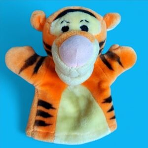 Vintage Mattel Disney Tigger Plush Hand Puppet Winnie the Pooh 9"